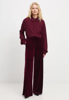 Medicine camasa culoarea bordo, cu guler clasic, regular imagine