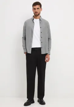 Medicine camasa culoarea gri, cu guler button-down, slim imagine