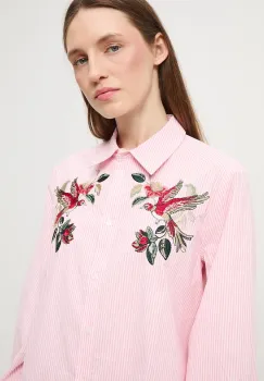 Medicine camasa culoarea roz, cu guler clasic, regular imagine