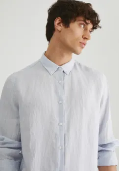 Medicine camasa de in barbati, cu guler button-down, regular imagine