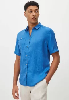 Medicine camasa de in barbati, cu guler clasic, regular imagine