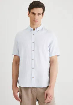 Medicine camasa de in cu guler button-down, regular imagine