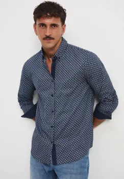 Medicine camasa din bumbac cu guler button-down, regular imagine