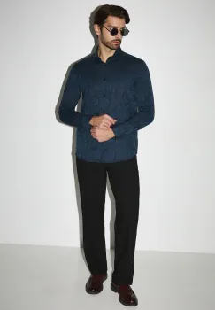 Medicine camasa din bumbac cu guler clasic, regular imagine