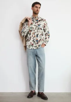 Medicine camasa din bumbac cu guler clasic, regular imagine