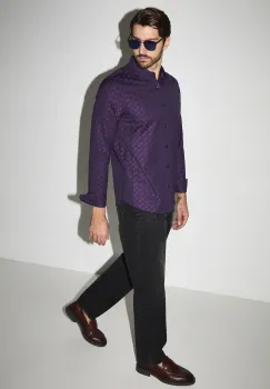 Medicine camasa din bumbac culoarea violet imagine