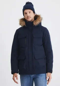 Medicine geaca barbati, culoarea albastru marin, de iarna imagine