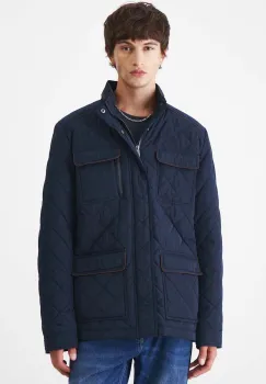 Medicine geaca barbati, culoarea albastru marin, de iarna imagine