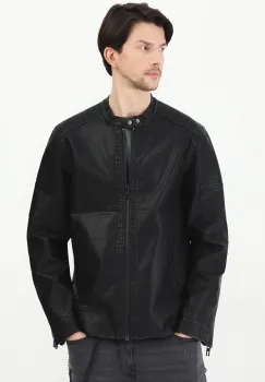 Medicine geaca biker barbati, culoarea negru, de tranzitie imagine