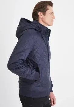 Medicine geaca bomber barbati, culoarea albastru marin, de tranzitie imagine