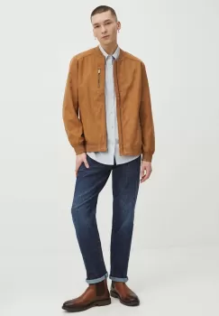 Medicine geaca bomber barbati, culoarea maro, de tranzitie imagine