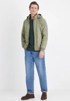 Medicine geaca bomber barbati, culoarea verde, de tranzitie imagine