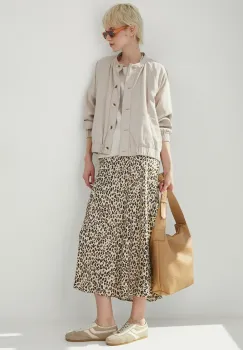 Medicine geaca bomber femei, culoarea bej, de tranzitie, oversize imagine