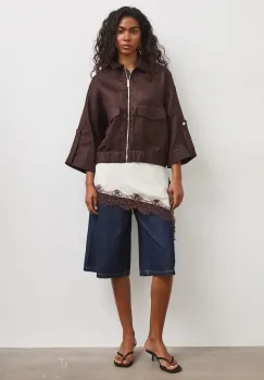 Medicine geaca bomber pentru femei, din in imagine