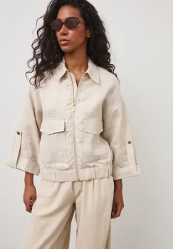 Medicine geaca bomber pentru femei, din in imagine