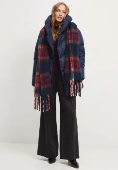 Medicine geaca culoarea albastru marin, de iarna, oversize imagine