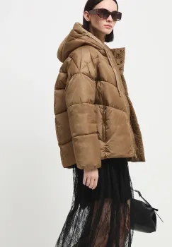 Medicine geaca culoarea bej, de iarna, oversize imagine