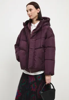 Medicine geaca culoarea bordo, de iarna, oversize imagine