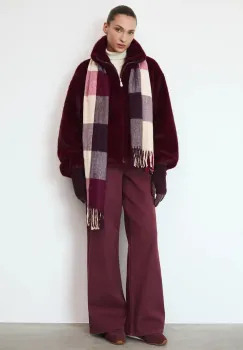 Medicine geaca culoarea bordo, de tranzitie, oversize imagine