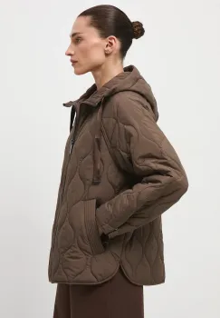 Medicine geaca culoarea maro, de tranzitie, oversize imagine