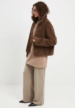 Medicine geaca culoarea maro, de tranzitie, oversize imagine