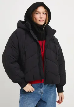 Medicine geaca culoarea negru, de iarna, oversize imagine