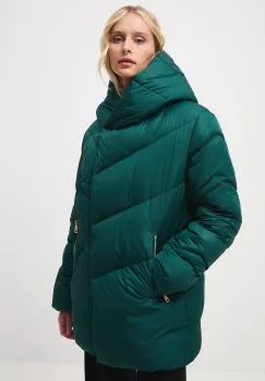 Medicine geaca culoarea verde, de iarna, oversize imagine