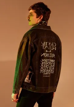 Medicine geaca de blugi din bumbac culoarea negru, de tranzitie imagine