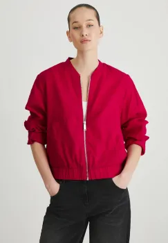 Medicine geaca de in culoarea rosu, de tranzitie, oversize imagine