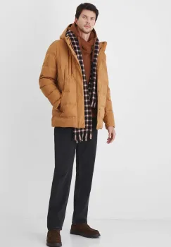 Medicine geaca de puf barbati, culoarea galben, de iarna imagine