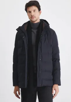 Medicine geaca de puf barbati, culoarea negru, de iarna imagine