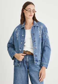 Medicine geaca jeans de tranzitie, oversize imagine