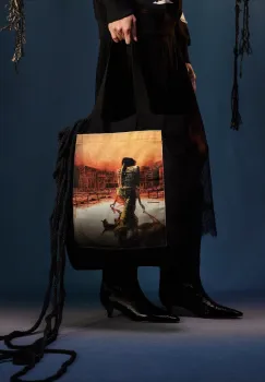 Medicine geanta de bumbac culoarea negru imagine