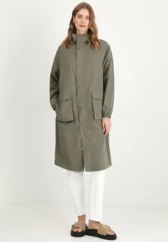 Medicine hanorac femei, culoarea verde, de tranzitie, oversize imagine