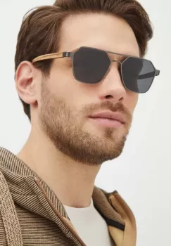 Medicine ochelari de soare barbati, culoarea negru imagine