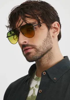 Medicine ochelari de soare barbati, culoarea verde imagine