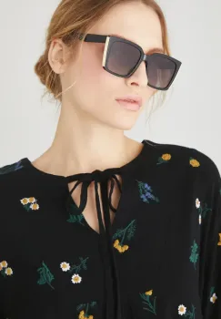 Medicine ochelari de soare femei, culoarea negru imagine