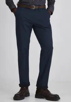 Medicine pantaloni barbati, culoarea albastru marin, cu fason chinos imagine