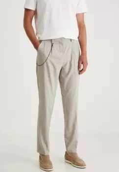 Medicine pantaloni barbati, culoarea bej, cu fason chinos imagine