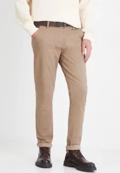 Medicine pantaloni barbati, culoarea bej, mulata imagine