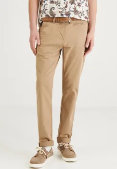 Medicine pantaloni barbati, culoarea bej, mulata imagine