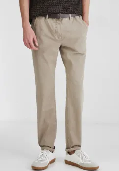 Medicine pantaloni barbati, culoarea bej, mulata imagine