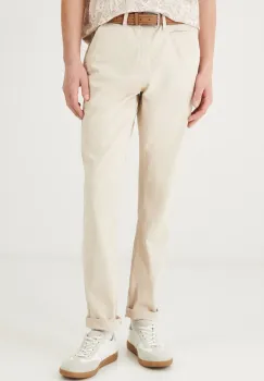 Medicine pantaloni barbati, culoarea bej, mulata imagine