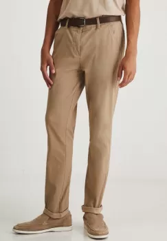 Medicine pantaloni barbati, culoarea bej, mulata imagine