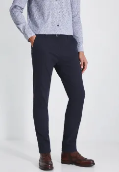 Medicine pantaloni barbati, culoarea bleumarin, chinos imagine
