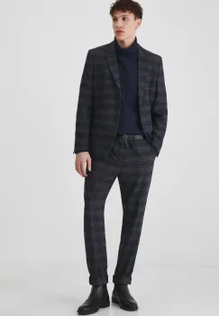 Medicine pantaloni barbati, culoarea gri, cu fason chinos imagine