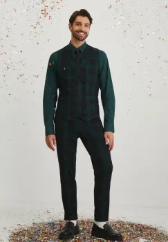 Medicine pantaloni barbati, culoarea verde, mulata imagine