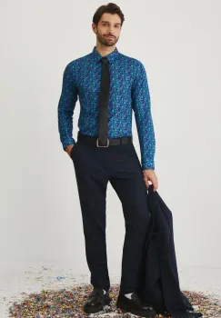 Medicine pantaloni barbati, culoarea verde, mulata imagine