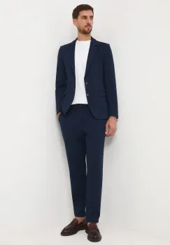 Medicine pantaloni culoarea albastru marin, drept imagine