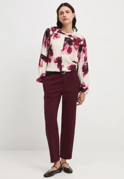 Medicine pantaloni culoarea bordo imagine
